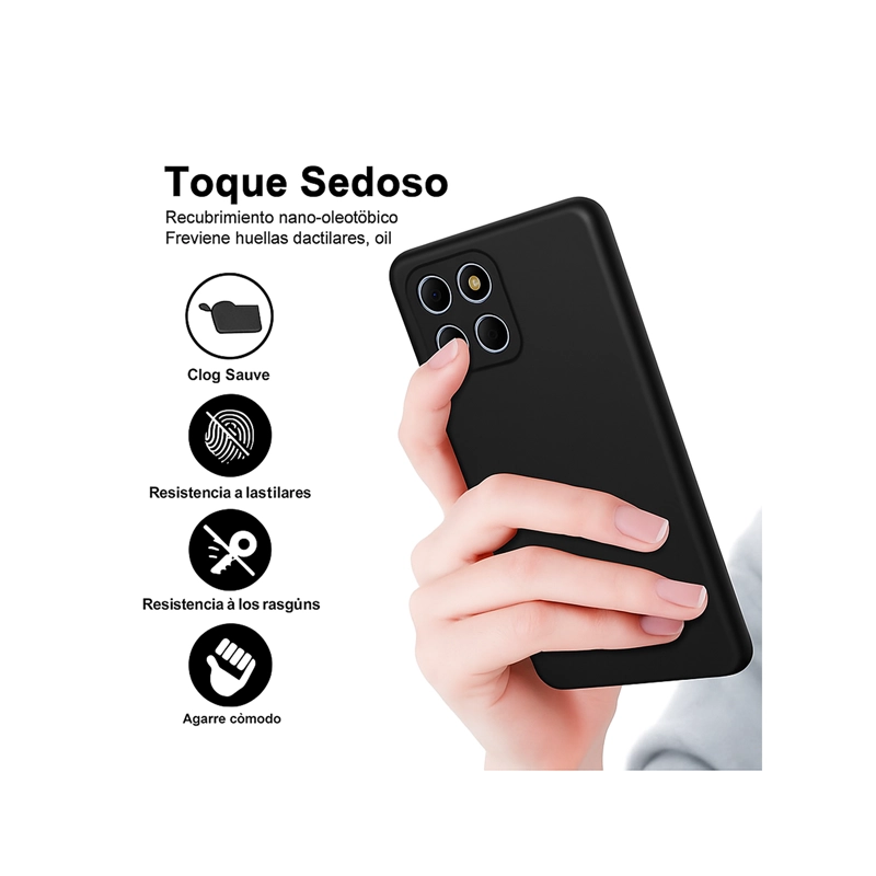 CARCASA FUNDA COMPATIBLE CON HONOR X7C GOMA TURQUESA - 2