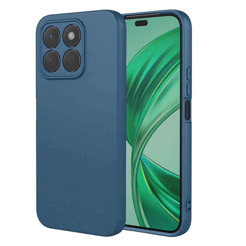 GENÉRICO CARCASA FUNDA COMPATIBLE CON HONOR X7C GOMA AZUL OSCURO