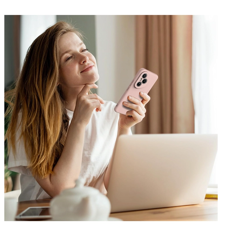 CARCASA FUNDA COMPATIBLE CON HONOR 400 PRO GOMA ROSADO - 4