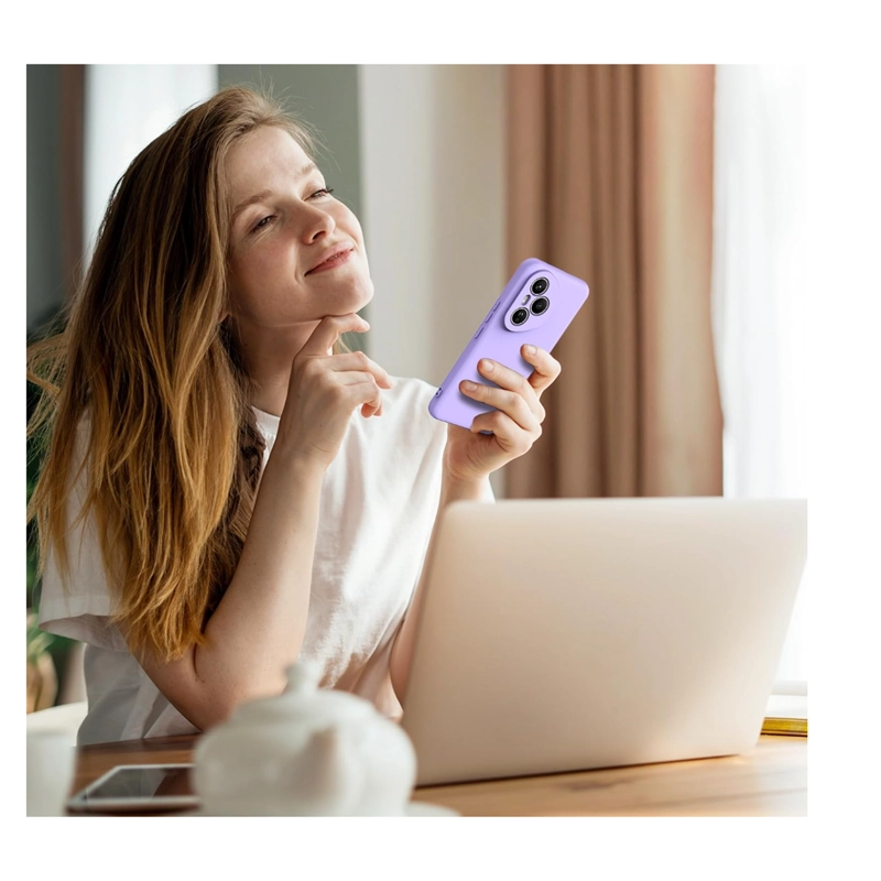 CARCASA FUNDA COMPATIBLE CON HONOR 400 PRO GOMA LILA - 3