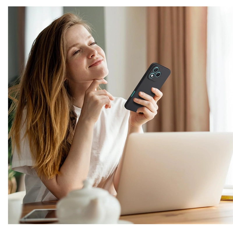 CARCASA FUNDA COMPATIBLE CON HONOR 400 PRO GOMA AZUL CLARO - 2