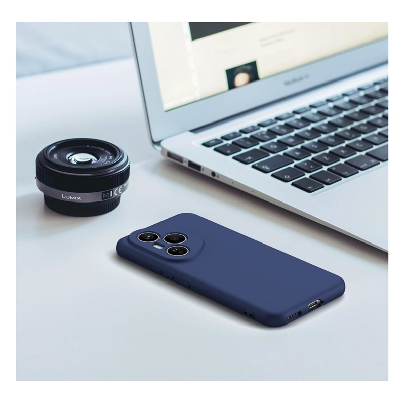 CARCASA FUNDA COMPATIBLE CON HONOR 400 PRO GOMA AZUL OSCURO - 5