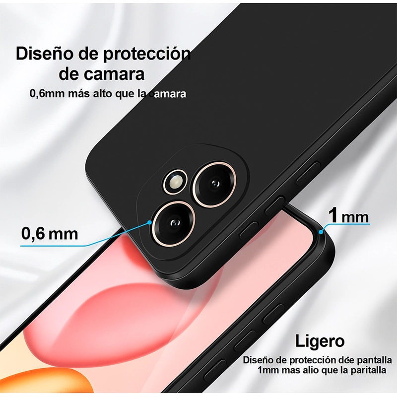 CARCASA FUNDA COMPATIBLE CON HONOR 400 GOMA ROSADO - 3