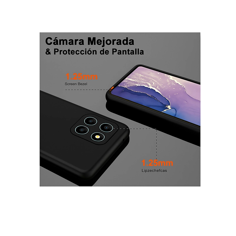 CARCASA FUNDA COMPATIBLE CON HONOR X5B/X5B PLUS GOMA NARANJA - 2