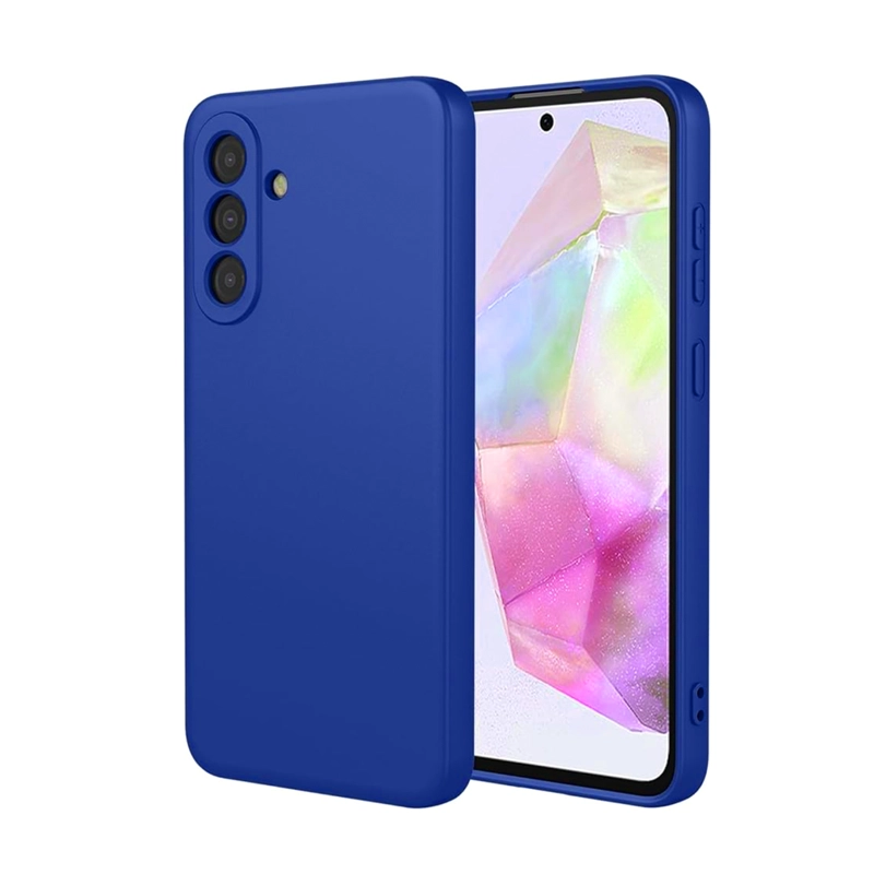 GENÉRICO CARCASA FUNDA COMPATIBLE CON SAMSUNG S25 FE GOMA AZUL