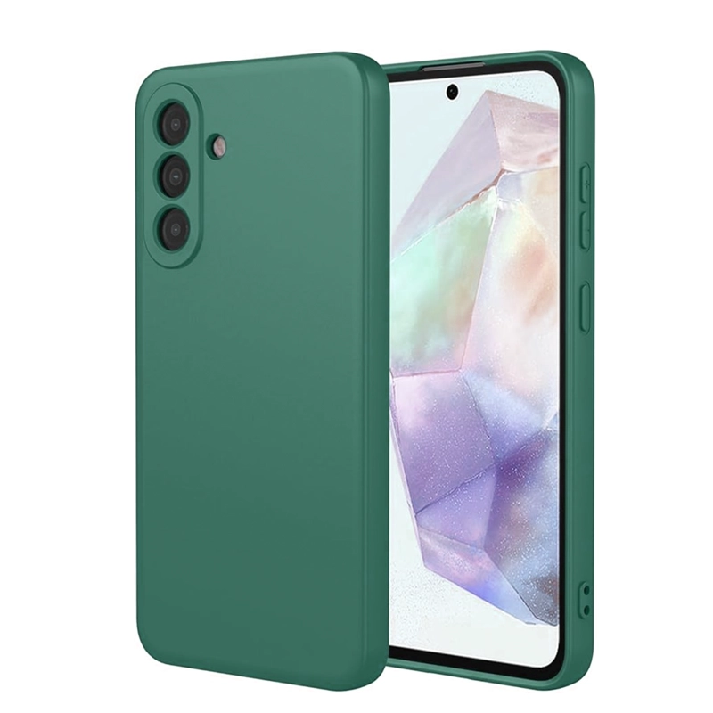 CARCASA FUNDA COMPATIBLE CON SAMSUNG S25 FE GOMA VERDE - 1