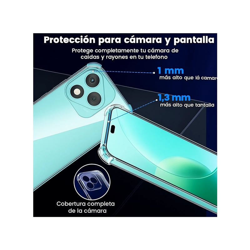 CARCASA TRANSPARENTE REFORZADA PARA HONOR 400 LITE - 5