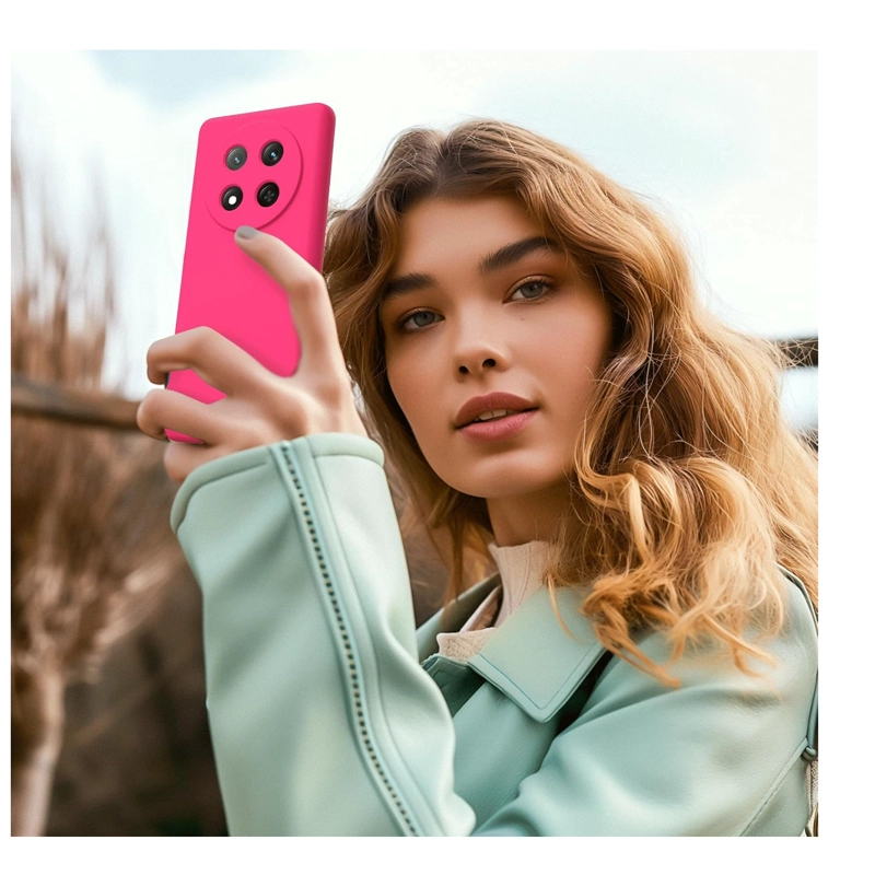 CARCASA FUNDA COMPATIBLE CON HONOR MAGIC 7 LITE GOMA FUCSIA - 2