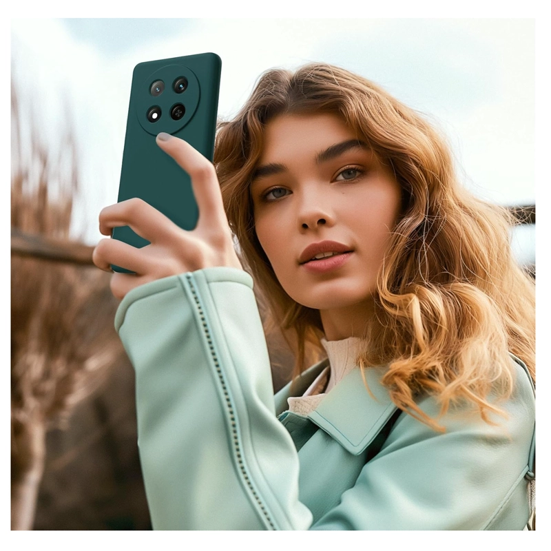 CARCASA FUNDA COMPATIBLE CON HONOR MAGIC 7 LITE GOMA VERDE - 2