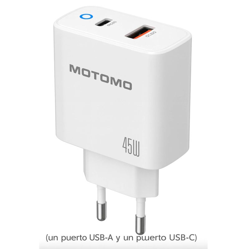 CARGADOR CARGA RAPIDA 45W ENTRADA USB-C PD45 QC18W - 7