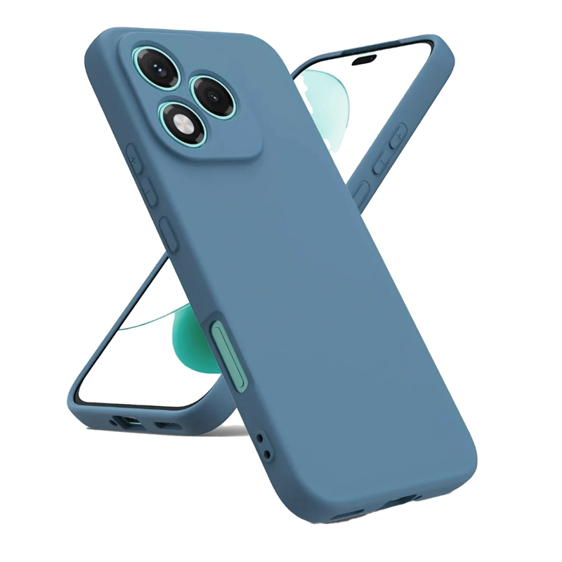 GENÉRICO CARCASA FUNDA COMPATIBLE CON HONOR 400 LITE GOMA AZUL OSCURO