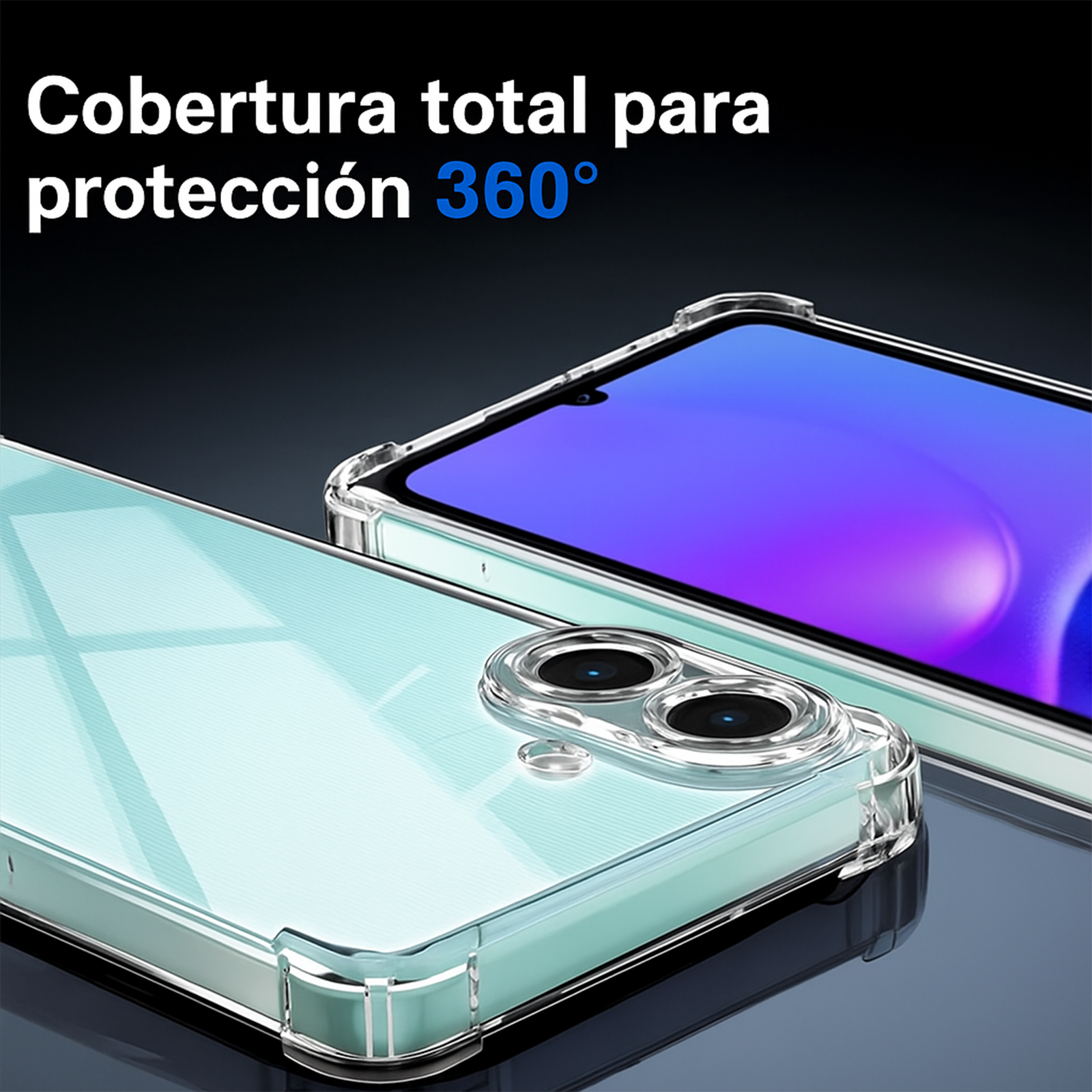 CARCASA ANTI GOLPES TRANSPARENTE PARA SAMSUNG A07 REFORZADO - 4