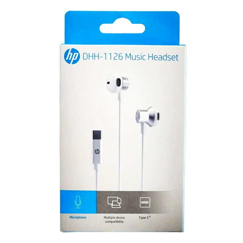 AUDIFONOS MANOS LIBRES HP CONECTOR PUERTO USB-C BLANCOS - 4