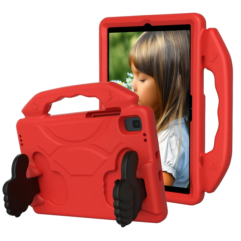 CARCASA NIÑO ANTIGOLPE  COMPATIBLE CON TABLET SAMSUNG S10 FE 11' ROJO - 1