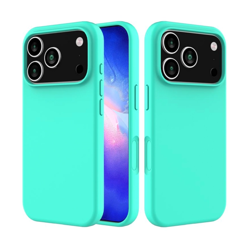CARCASA GOMA LAMINA VIDRIO COMPATIBLE CON IPHONE 17 PRO MAX TURQUESA - 3