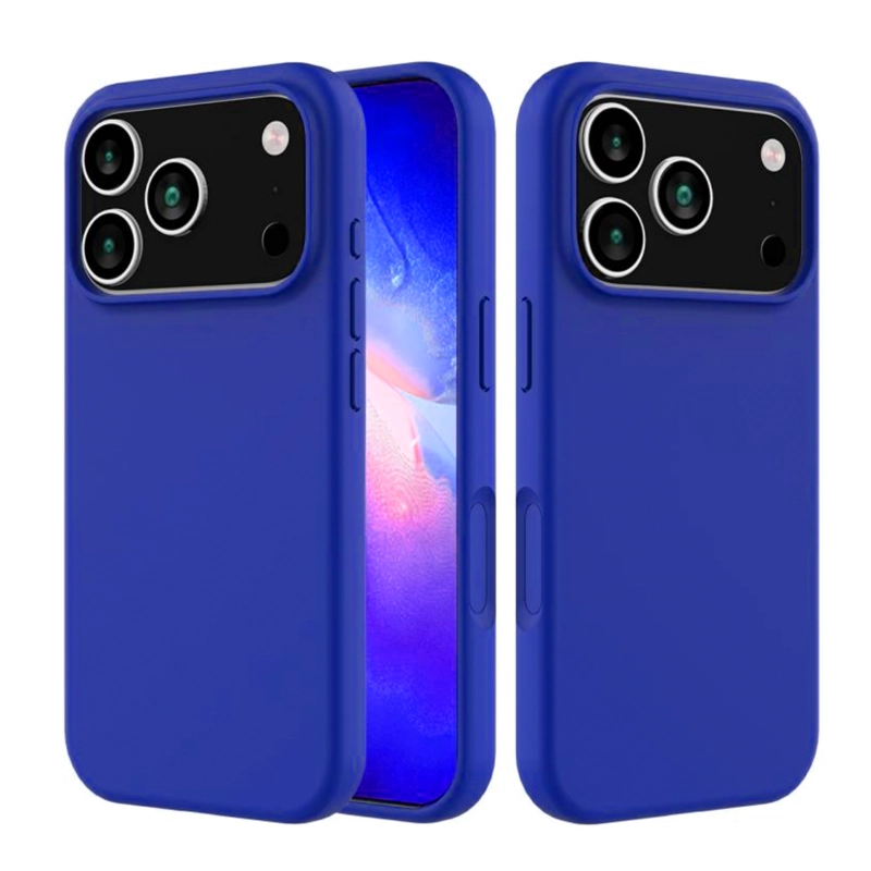 CARCASA GOMA LAMINA VIDRIO COMPATIBLE CON IPHONE 17 PRO MAX AZUL - 3