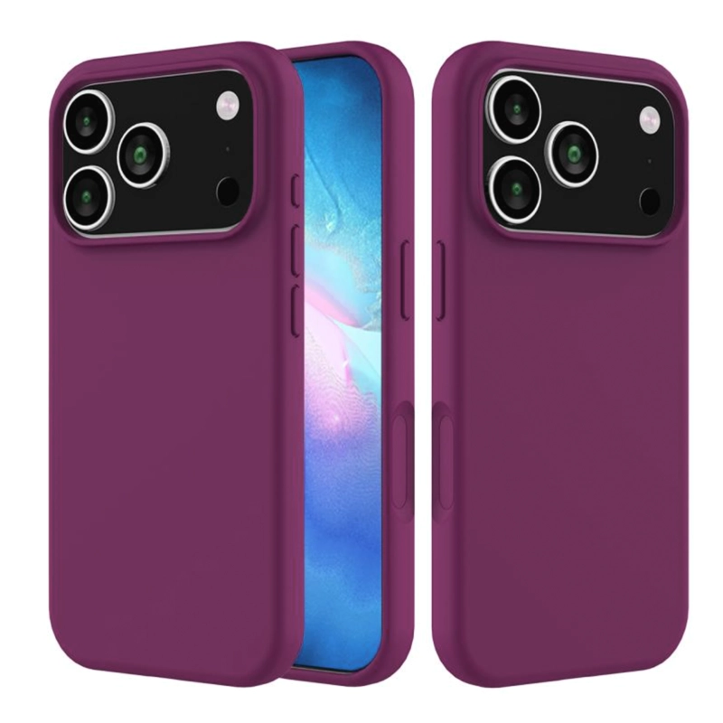 CARCASA GOMA LAMINA VIDRIO COMPATIBLE CON IPHONE 17 PRO MORADO - 2