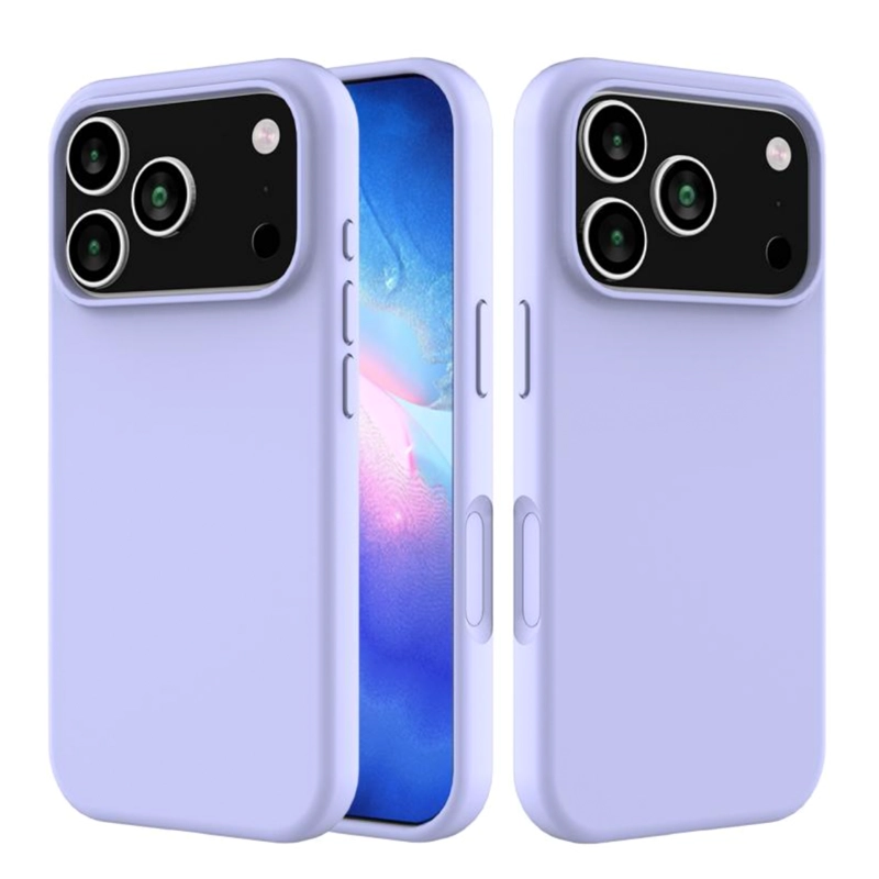 CARCASA GOMA LAMINA VIDRIO COMPATIBLE CON IPHONE 17 PRO LILA - 2