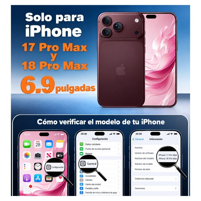 LAMINA MICA PROTECTORA DE VIDRIO PARA IPHONE 17 PRO MAX - 4