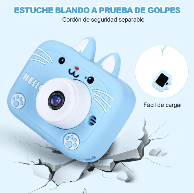 CAMARA DIGITAL RECARGABLE FOTOS VIDEOS 1080P X900 AZUL - 5