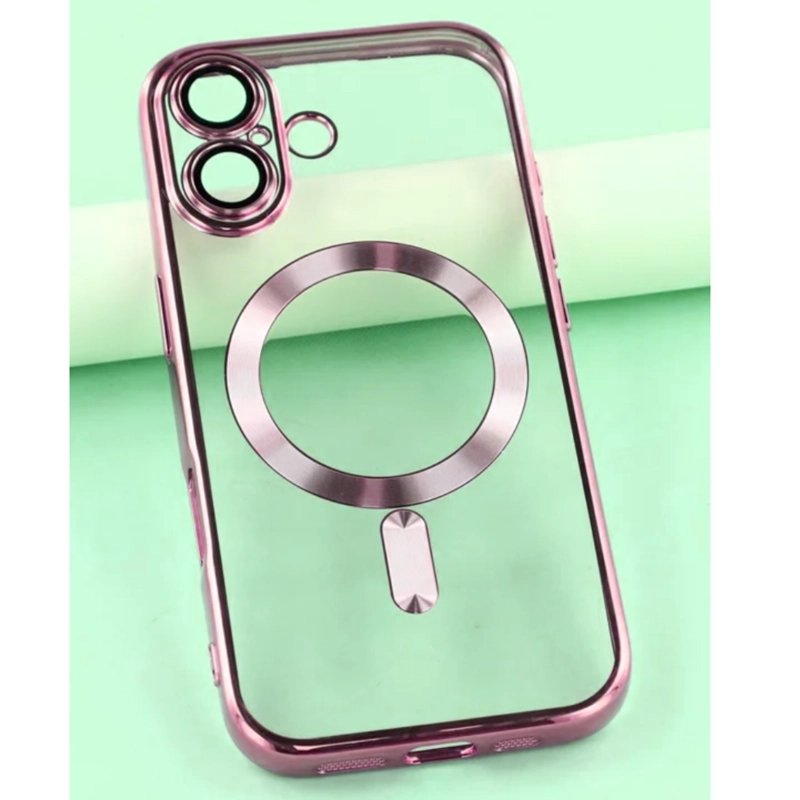 CARCASA PARA IPHONE 17 AIR BORDES COMPATIBLE CON MAGSAFE GOLD ROSE - 5