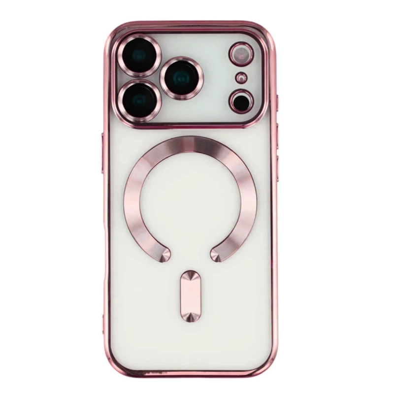 CARCASA PARA IPHONE 17 PRO BORDES COMPATIBLE CON MAGSAFE GOLD ROSE - 1