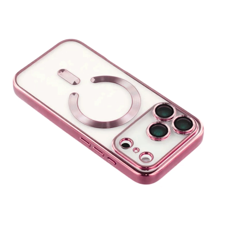 CARCASA PARA IPHONE 17 PRO BORDES COMPATIBLE CON MAGSAFE GOLD ROSE - 2