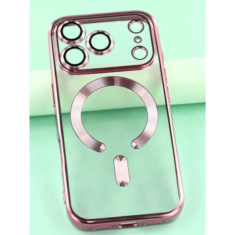 CARCASA PARA IPHONE 17 PRO BORDES COMPATIBLE CON MAGSAFE GOLD ROSE - 3