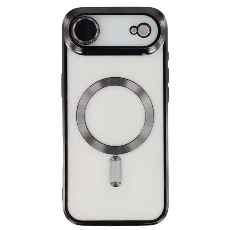 CARCASA PARA IPHONE 17 AIR BORDES COMPATIBLE CON MAGSAFE NEGRO - 1