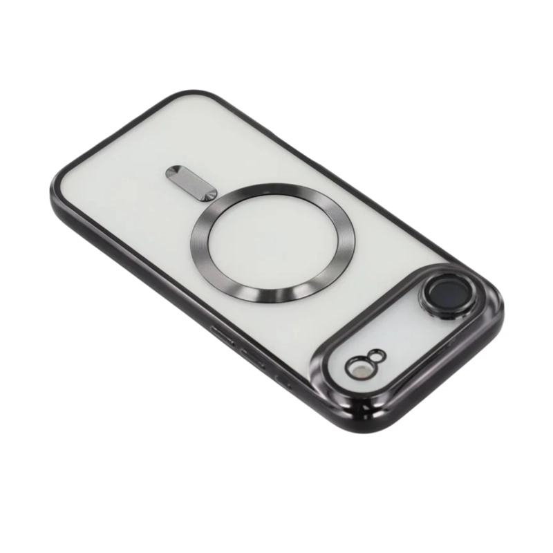 CARCASA PARA IPHONE 17 AIR BORDES COMPATIBLE CON MAGSAFE NEGRO - 4