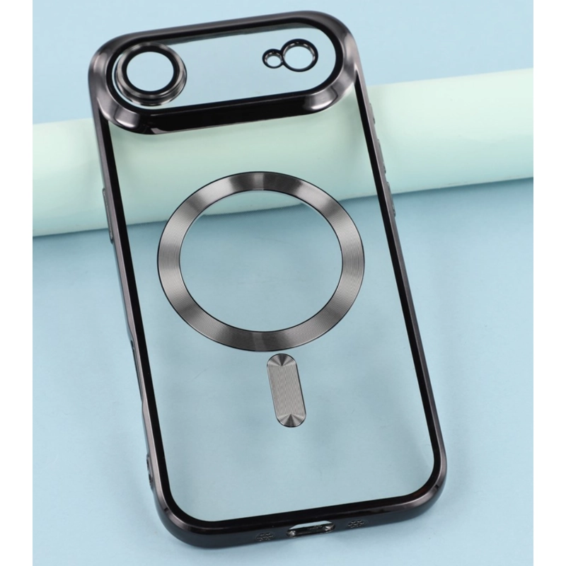CARCASA PARA IPHONE 17 AIR BORDES COMPATIBLE CON MAGSAFE NEGRO - 5