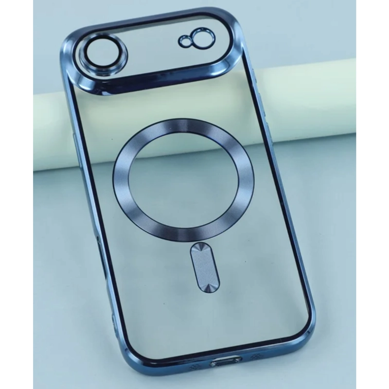 CARCASA PARA IPHONE 17 AIR BORDES COMPATIBLE CON MAGSAFE AZUL - 3