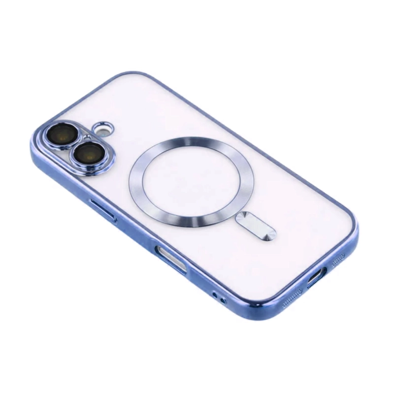 CARCASA PARA IPHONE 17 AIR BORDES COMPATIBLE CON MAGSAFE AZUL - 4