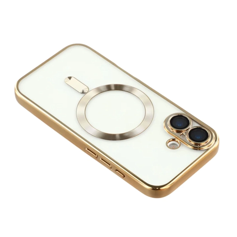 CARCASA COMPATIBLE CON IPHONE 17 BORDES MAGSAFE DORADO - 4