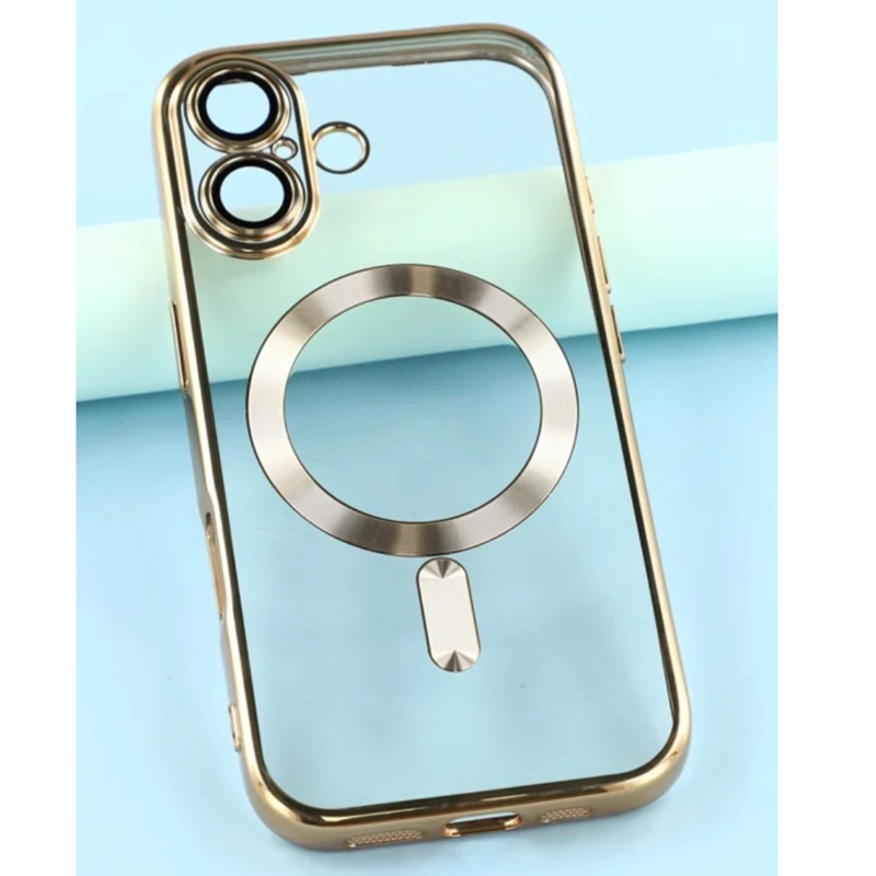 CARCASA COMPATIBLE CON IPHONE 17 BORDES MAGSAFE DORADO - 5