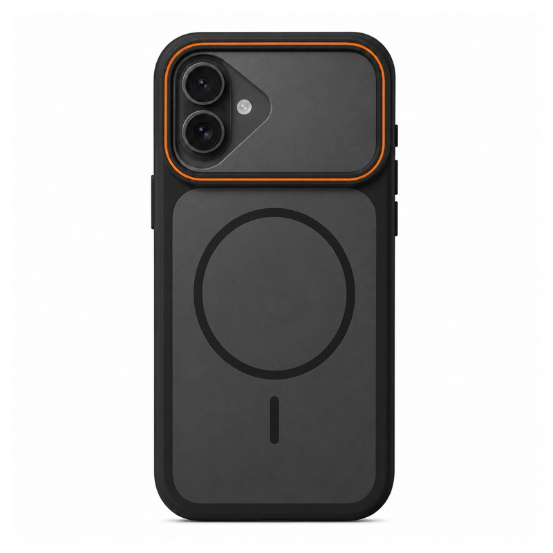 JOIGO CARCASA PARA IPHONE 17 BORDES COMPATIBLE CON MAGSAFE NEGRO