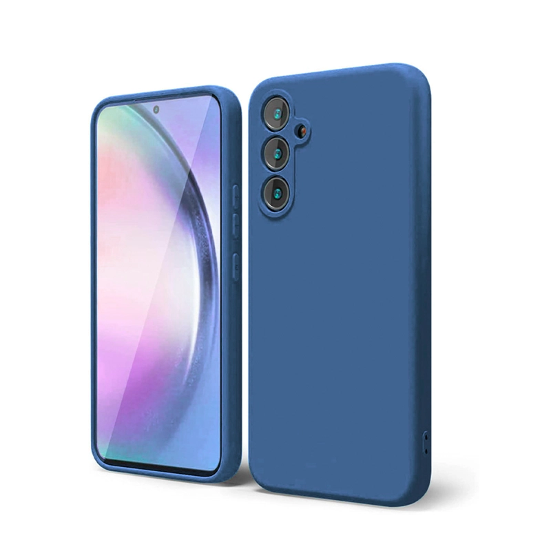 GENÉRICO CARCASA FUNDA COMPATIBLE CON  SAMSUNG A25 GOMA AZUL OSCURO