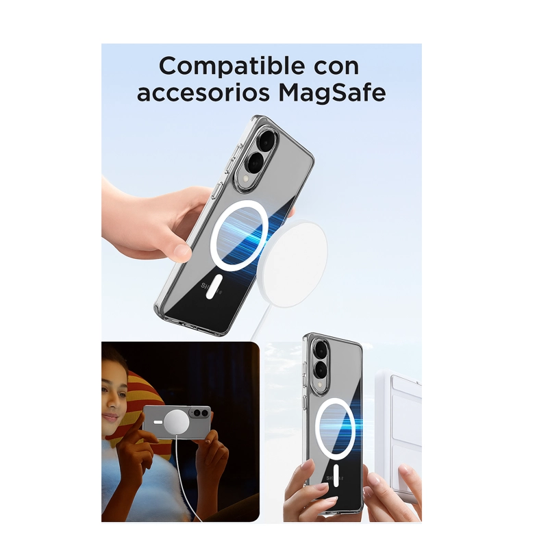 CARCASA CLEAR PARA SAMSUNG S25 EDGE COMPATIBLE MAGSAFE - 3