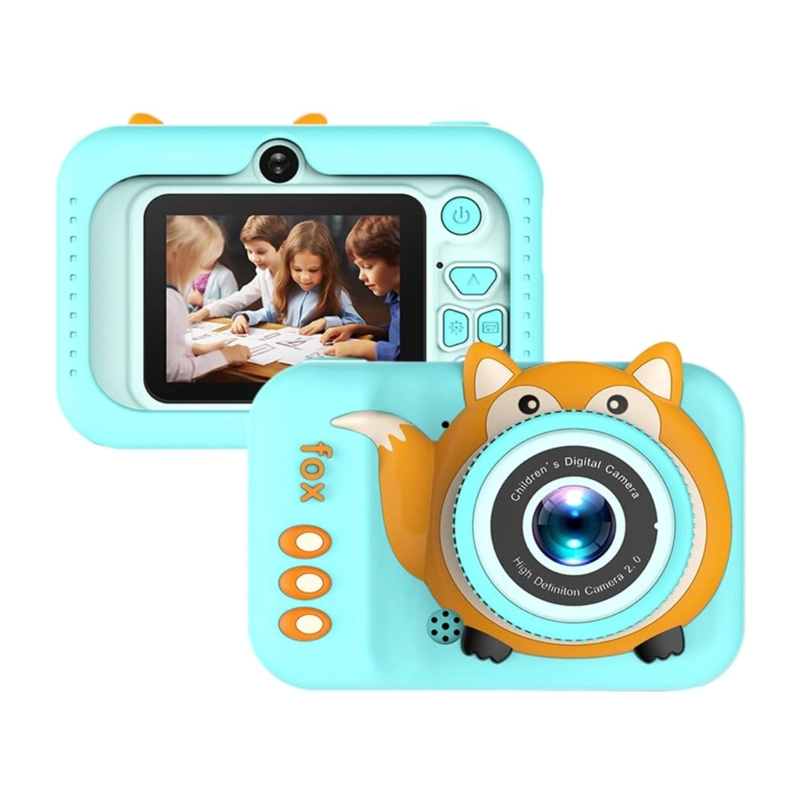 CAMARA DIGITAL PARA NIÑOS ANIMADA FOTO VIDEO 1080P TURQUESA - 2