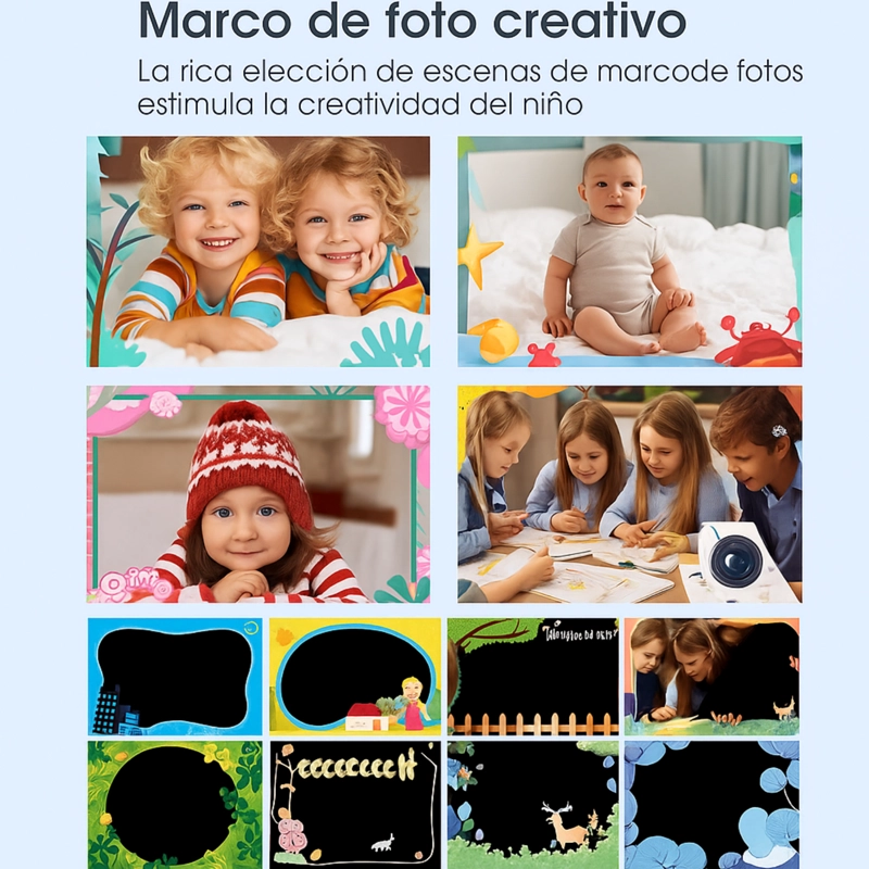 CAMARA DIGITAL PARA NIÑOS ANIMADA FOTO VIDEO 1080P TURQUESA - 6