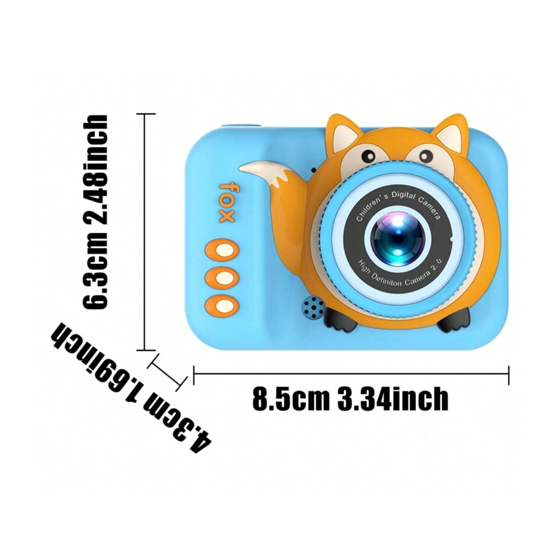 CAMARA DIGITAL PARA NIÑOS ANIMADA FOTO VIDEO 1080P TURQUESA - 7