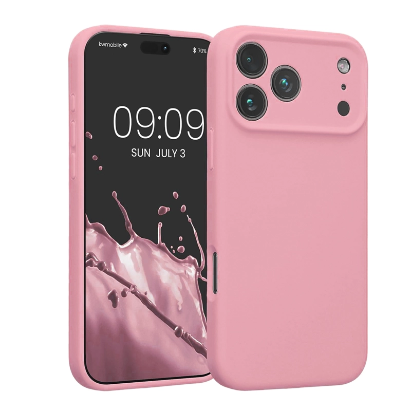 GENÉRICO CARCASA FUNDA SOFT COMPATIBLE CON IPHONE 17 PRO GOMA ROSADO