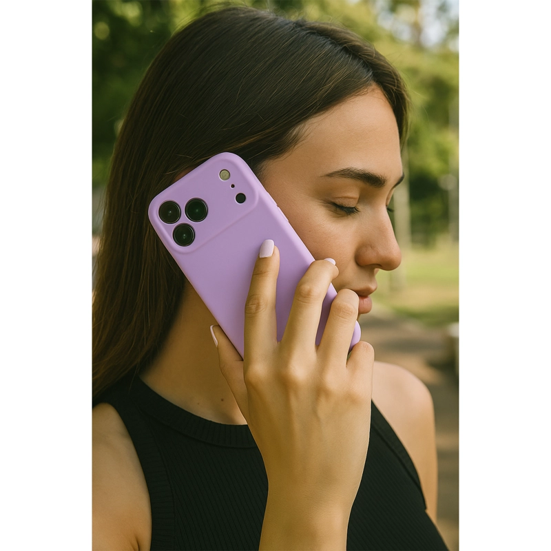 CARCASA FUNDA SOFT COMPATIBLE CON IPHONE 17 PRO GOMA AZUL - 3