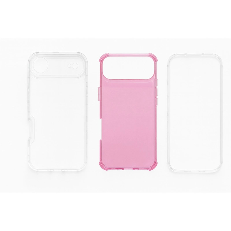 CARCASA ANTIGOLPES 360  COMPATIBLE CON IPHONE 17 AIR ROSADO - 2