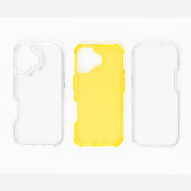 CARCASA ANTIGOLPES 360 PARA IPHONE 17 AMARILLO - 2