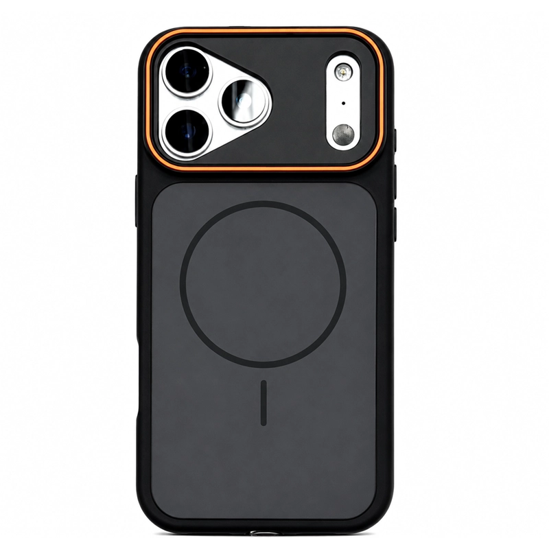 CARCASA MATTE PARA IPHONE 17 PRO COMPATIBLE CON MAGSAFE NEGRO - 1