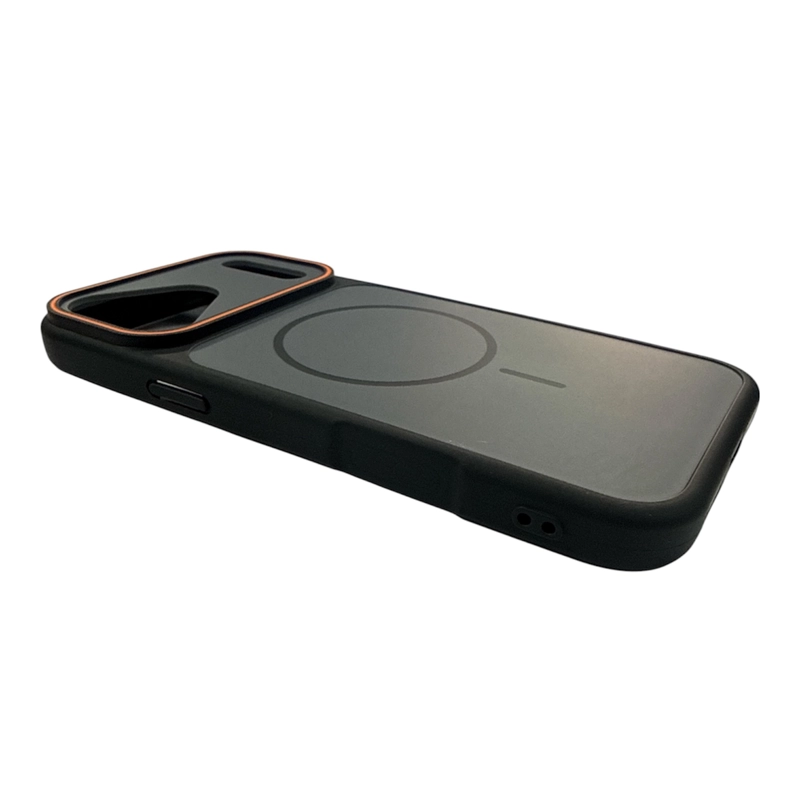 CARCASA MATTE PARA IPHONE 17 PRO COMPATIBLE CON MAGSAFE NEGRO - 4