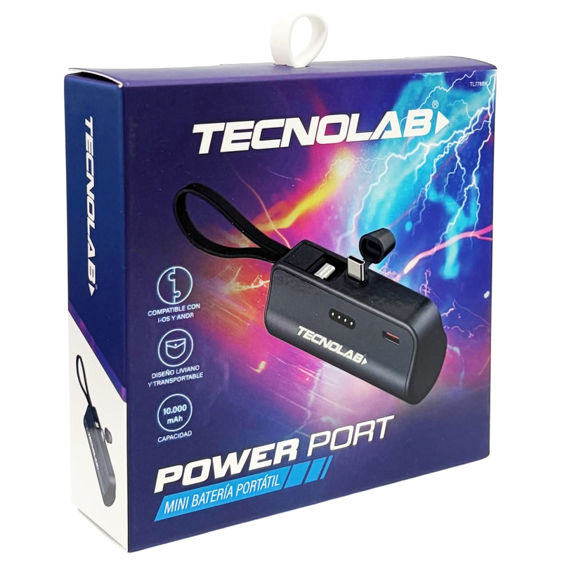 BATERIA EXTERNA POWER BANK CARGA RAPIDA 10000MAH L778N NEGRO - 4
