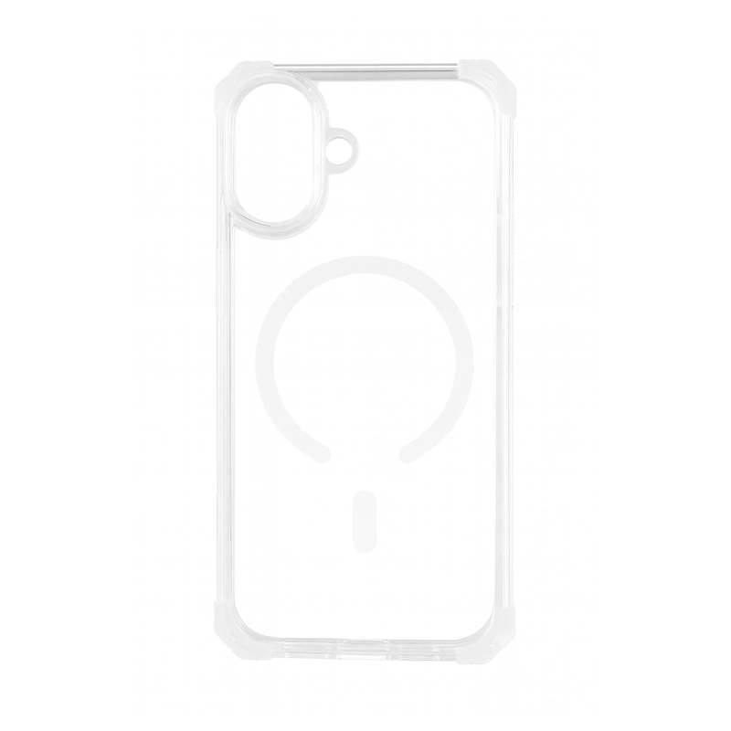 CARCASA ANTISHOCK CLEAR PARA IPHONE 17 MAGSAFE BLANCO - 1