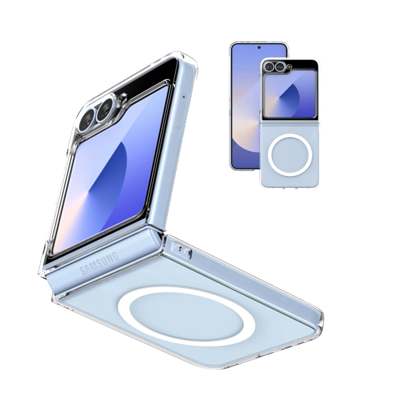 CARCASA TRANSPARENTE PARA SAMSUNG Z FLIP 7 FE MAGSAFE - 1